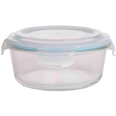 Home Basics 32 oz. Round Borosilicate Glass Food Storage Container