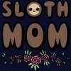 Junior's Design By Humans Sloth Mom Flowers By SlothgirlArt T-Shirt - 2 of 2