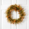 Nearly Natural 21” Autumn Fern Artificial Wreath - image 2 of 3