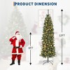 COZONY Pre-Lit Artificial Pencil Christmas Tree, Slim Two-Tone Green Xmas Tree with Metal Stand, Easy Assembly Holiday Decoration for Home Party - 2 of 4