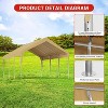 Heavy Duty Carport, Portable Waterproof Car Canopy Shelter, UV Protection Outdoor Garage for Vehicles & Equipment - 3 of 4
