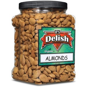 Raw Almonds by It's Delish, 2.5 lbs Jumbo Container - 1 of 4