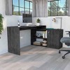 PAGED Modern L-Shaped Computer Desk with Storage, 59" Corner Desk Open Shelves and Cabinet for Home Office, Brown - 2 of 4