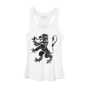 Women's Design By Humans Black Lion Rampant By Snazzygaz Racerback Tank Top - 1 of 3
