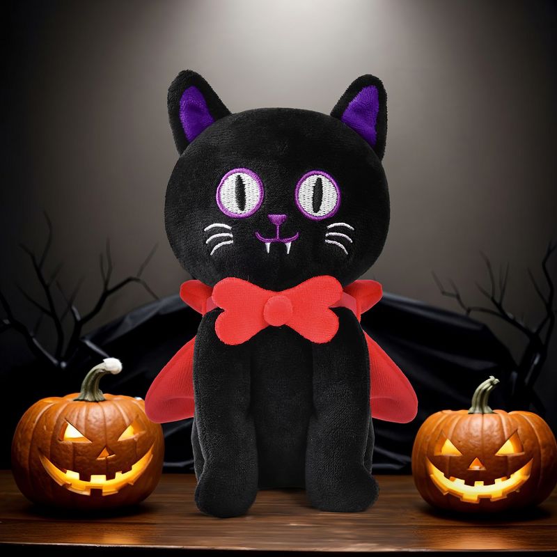 Fun Little Toys Halloween Plush Cat (Cloak), 5 of 9