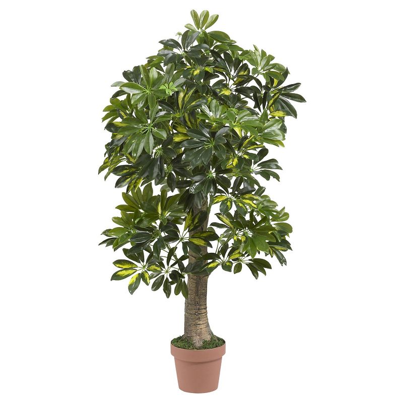Nearly Natural Schefflera Silk Tree (Real Touch) (4&#34;), 1 of 5