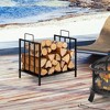 Costway 18''Firewood Storage Rack  Steel Firewood Storage Log Holder w/ Handle - 2 of 4