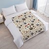Boersma Dog Paw Print Throw Blanket - Cozy Bone & Paw Design Fleece for Dog Lovers, Brown, 50x60 Inches - 4 of 4