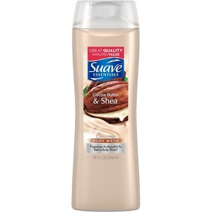 Suave Essentials Creamy Cocoa Butter and Shea Body Wash - 18 fl oz
