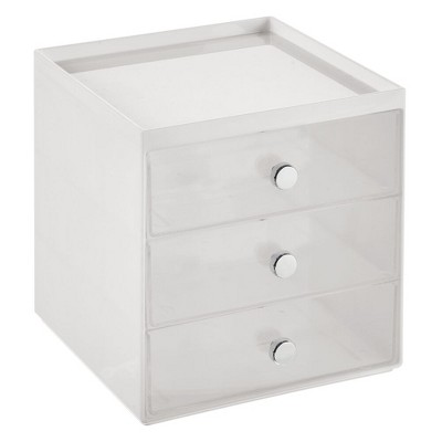 Mdesign Plastic Makeup Storage Organizer Cube, 3 Drawers Target