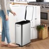 COZONY Slim Trash Can 13 Gallon / 50L Kitchen Bin, Stainless Steel Step Garbage, Rectangular Pedal Recycle Bin with Removable Inner Bucket & Lid - 2 of 4