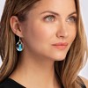 Ross-Simons Turquoise Drop Earrings in 2-Tone Sterling Silver - 2 of 3