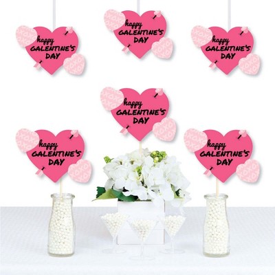 Big Dot of Happiness Be My Galentine - Heart Decorations DIY Galentine's and Valentine's Day Party Essentials - Set of 20