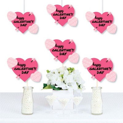 Big Dot of Happiness Be My Galentine - Heart Decorations DIY Galentine's  and Valentine's Day Party Essentials - Set of 20