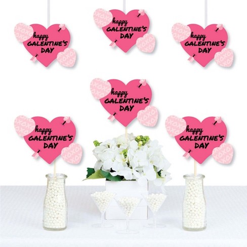 Big Dot of Happiness Happy Galentine's Day - DIY Valentine's Day Party Mimosa  Bar Signs - Drink Bar Decorations Kit - 50 Pieces