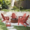 Arceso Folding Adirondack Chair,  15 Inch HDPS Fire Pit Patio Chairs Weather Resistant, Modern Plastic Outdoor Chairs with Cup Holder - 3 of 4