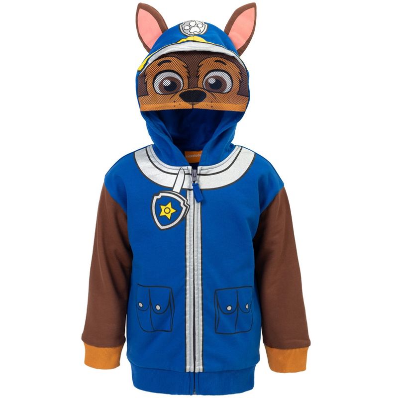 Paw Patrol Rubble Chase Skye Fleece Zip Up Pullover Hoodie Toddler to Little Kid, 1 of 8