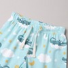 Owlivia Organic Cotton Toddler Short Sleeve Pajama Sets, Baby Summer 2Pc Sleepwear - Crocodile - 4 of 4