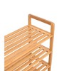 BirdRock Home Free Standing Bamboo Shoe Rack - 6-Tier - 2 of 4