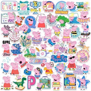 Peppa Pig and George 50ct Vinyl Large Deluxe Stickers Variety Pack - 1 of 4