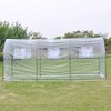 vidaXL Greenhouse Transparent PVC, Powder-Coated Steel Large Portable - 4 of 4