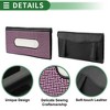 Unique Bargains Universal Car Tissue Holder Sun Visor Holder Cover Car Backseat Extra Large Tissue Organization Faux Leather Black Pink - 4 of 4