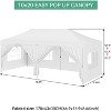 Upgraded 10x20 Pop Up Canopy Tent with 6 Removable Sidewalls, Commercial Heavy Duty Thicken Legs Canopy Tents with Roller Bag, Sand Bags, Stakes - 2 of 4