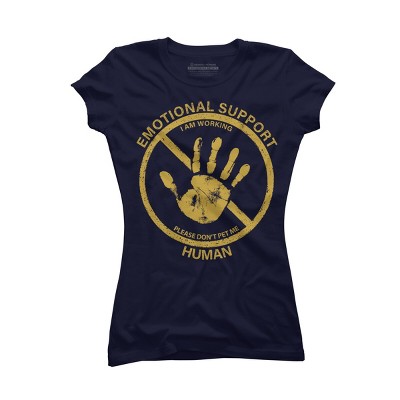 Junior's Design By Humans Service Animal By TenkenNoKaiten T-Shirt
