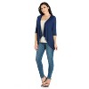 24seven Comfort Apparel Women's Elbow Length Sleeve Cardigan - 2 of 4