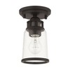 Livex Lighting Lawrenceville 1 - Light Flush Mount in  Bronze - 3 of 4