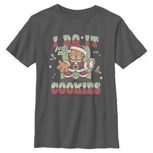 Boys Garfield I Do It For The Cookies T Shirt - 1 of 4