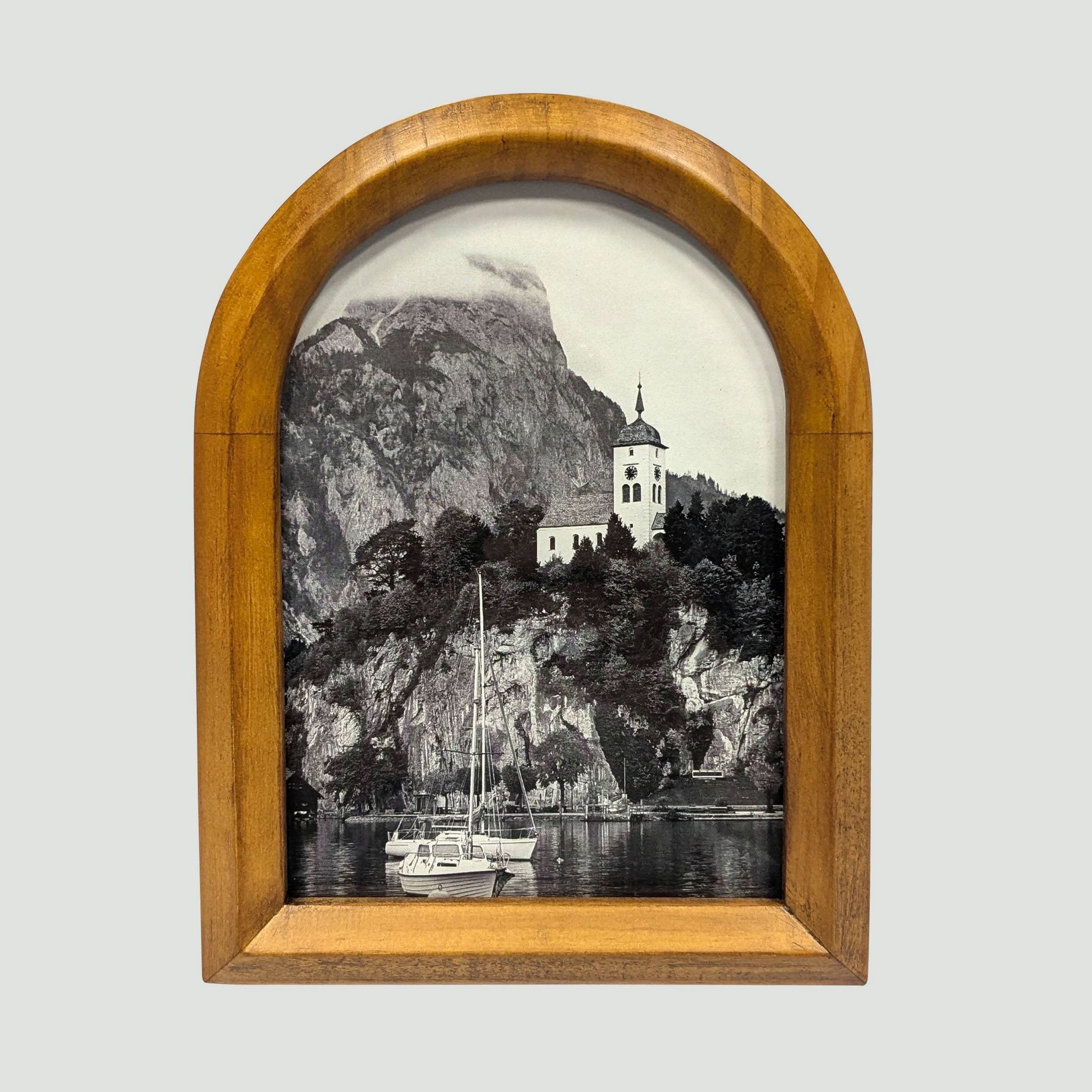 Harbortown 5"x7" Arch Chamfered Table Picture Frame Brown