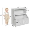 Kids Bookshelf and Toy Storage Organizer, Wooden Toddler Bookcase with Large Cubbies, Storage Cabinet for Playroom, Bedroom, Nursery, Classroom - 2 of 4