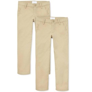 The Children's Place Girls Uniform Regular Twill Woven Skinny Chino Pants 2-Pack - 1 of 4