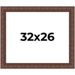PosterPalooza | 32x26 Wide Bamboo Picture Frame, UV Acrylic, 4 Finishes - Brown, Black, Silver, and Natural - 1 of 4