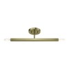 Livex Lighting Monaco 2 - Light Semi-Flush Mount in  Antique Brass - 3 of 4