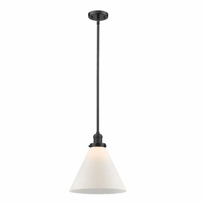 Cone - 1 Light Mini Pendant In Industrial Style-16 Inches Tall and 12 Inches Wide