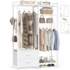 Aheaplus Garment Rack Heavy Duty Clothes Rack Free Standing Closet Organizer with Shelves and 2 hanging Rods - 2 of 4