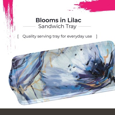 Lilac Floral Melamine Sandwich Tray, 16"