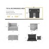 5 Piece Outdoor PE Wicker Rattan Sofa Set,Metal Frame Cushions Patio Conversation Set,Sectional Detachable Lounger with Coffee Table-Coolbibila - 3 of 4