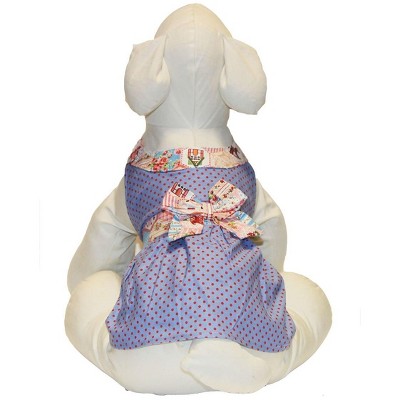 Gooby Sundress for Dogs, Medium, Purple Polka Dot