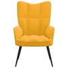 vidaXL Relaxing Chair in Mustard Yellow Velvet with Padded Foam Seat - Comfortable Modern Design with Steel Frame - 2 of 4