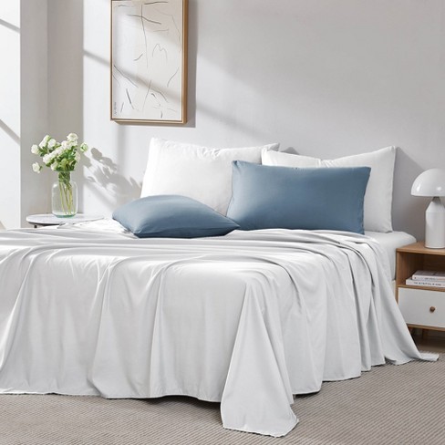 Queen Coronet Blue 6pc Microfiber Sheet Set By Bare Home : Target