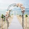 VINGLI Garden Arbor, Arch for Wedding Ceremony Party, Decorations Steel Garden Trellis for Plant Climbing, Backyard, Lawn, Bench - 2 of 4