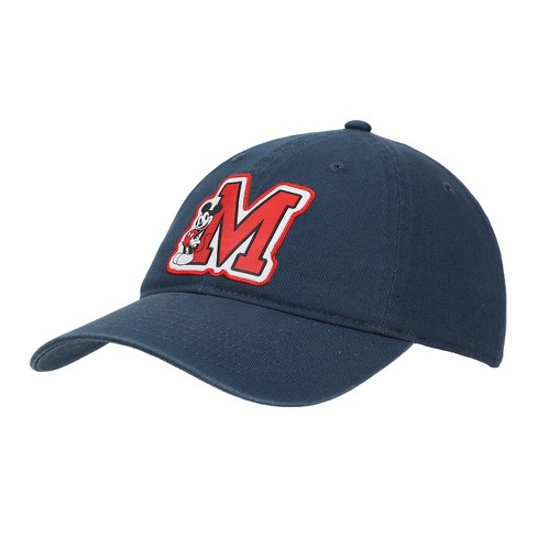 Disney Mickey Mouse M Blue Unstructured Baseball Cap - image 1 of 4