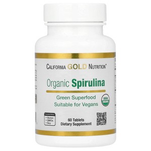 Organic Spirulina Supplement by California Gold Nutrition, Featuring a Green Superfood with Antioxidants, Vegan Friendly, Gluten Free, Non-GMO, 500 - 1 of 3
