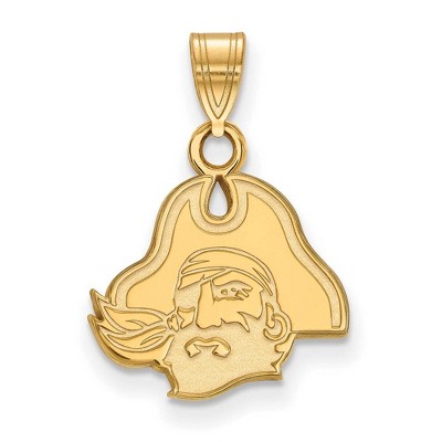 Black Bow Jewelry 10k Yellow Gold East Carolina Pirates NCAA Small Pendant