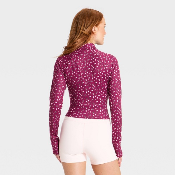 Chaqueta de Cierre Completo de Tejido Fruncido para Mujer - All In Motion™ 2