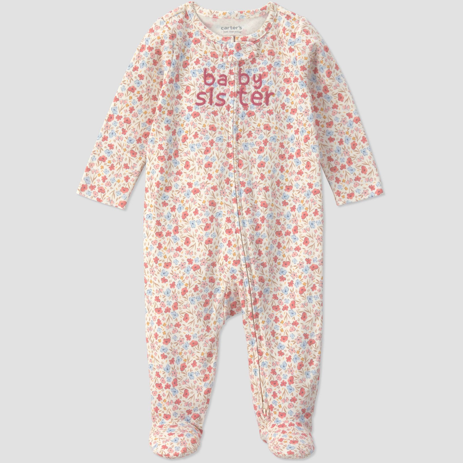 Carter's Just One You® Baby Girls' Floral "baby sister" Sleep N' Play - Pink
