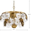 Progress Lighting Loretta 6-Light Chandelier, Gold Ombre, Artisanal Clear Glass, Handcrafted Metal Leaves - 3 of 4